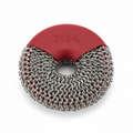 316L Cast Iron Scrubber Cleaner, Large Cast Iron Chain Mail Scrubber - Chainmail Scrubber Sponge - Metal Skillet Scrubbing, Wok, Dutch Oven Cleaning Kit